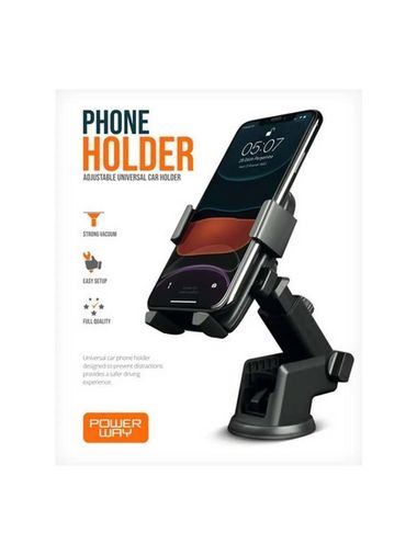 Powerway Tt13 Torpido Üstü Ve Ön Cam Teleskopik Araç İçi Telefon Tutucu Karbon Fiber Telefon Tutucu