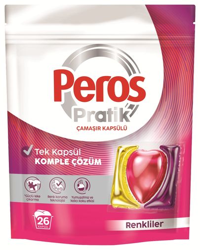 Pratik Matik Çamaşır Deterjanı Kapsülü - Tableti 26 Adet Renkliler