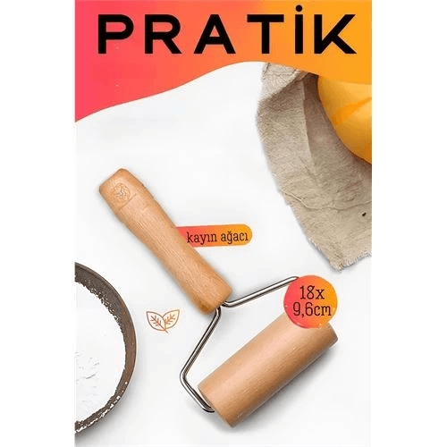 Pratik Merdane Ahşap Ergonımik Oklava