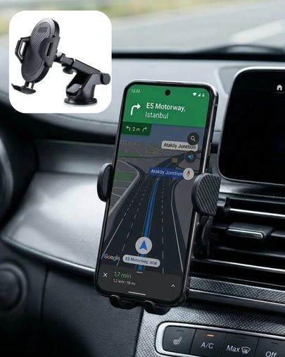 PRATİKOBA MEYTDUCZZZZJ02TELEFONTUTUCU-2-BLMY Mey İthalat 360 Döner Araç Telefon Tutucu Otomatik Kilit Mekanizmalı Stand