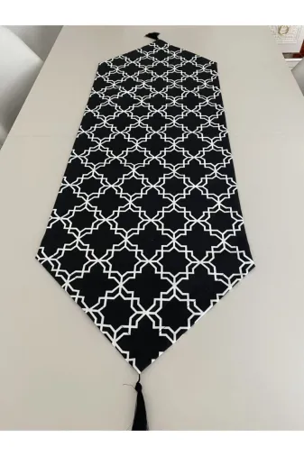 PREMIER 123SYHKLSKR Siyah Klasik Desenli Runner
