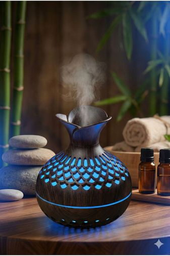 Premium Ahşap Desenli Ultrasonik Aromaterapi Difüzör &amp; Hava Nemlendirici
