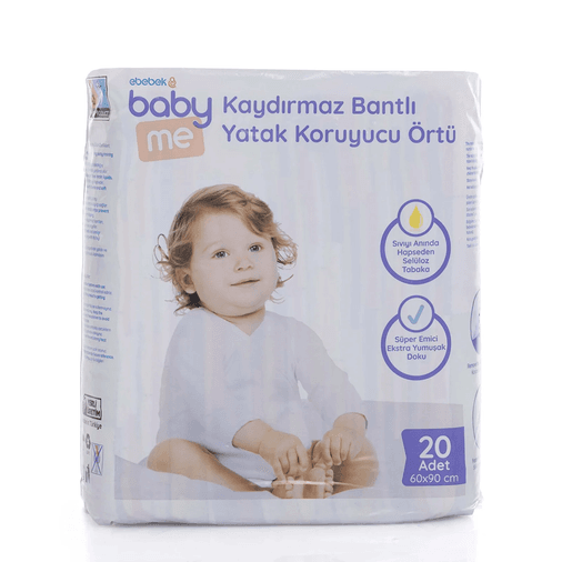 Prima HGGHJ270KLÇ Kaydırmaz Bantlı Yatak Koruyucu Örtü 60X90 Cm 20 Adet