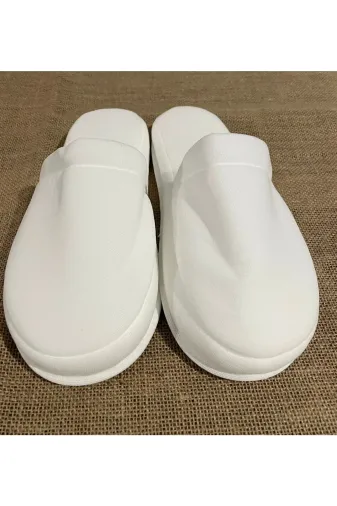 PRİVATE 8691738415010 10 Çift Çift Kat Polyester Havlu Süslenebilir Lohusa Terliği Kalın Sünger Taban Otel Banyo Terlik