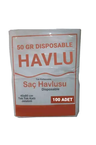 PRİVATE 86981738794300 300 Adet Tek Kullanımlık Otel Buklet Sauna Kuaför Saç Baş Spor Salonu Seyahat Havlusu 50 Gr 40×80