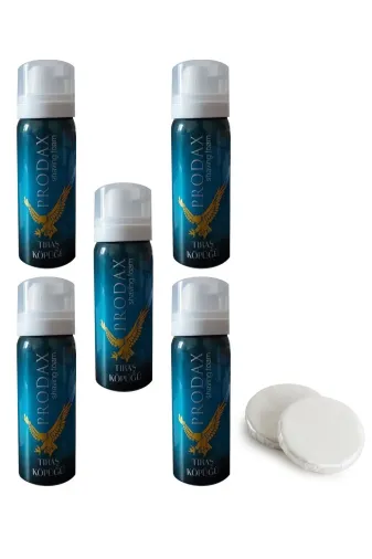 PRODAX PRO-5-TRS-KPG 5 Adet Seyahat Tıraş Köpüğü 50 Ml, + Mini Sabun Hediye