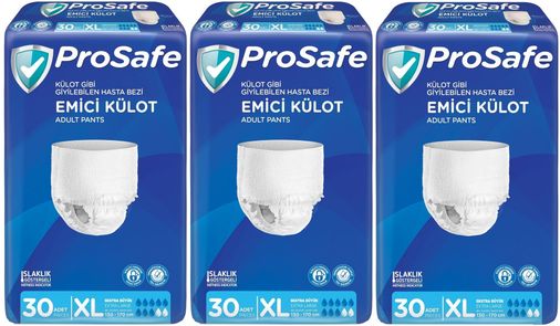 Prosafe Emici Külot Yetişkin Bezi XL-Extra Large 90 Adet (3PK*30)