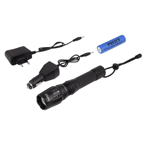 Ps-46 Xml-t6 Led El Feneri İle 500 Metreye Kadar Aydınlatma Sağlayın 5 Modlu Çalışma, 18650 Pil Ve Kalem Pil Desteği, Araç Ve Duvar Şarj Cihazıyla Eksiksiz Set. Hemen İnceleyin