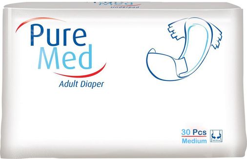 Puremed Yetişkin Bezi Bel Bantlı Tekstil Yüzey M - Orta - Medium 30 Lu Pk Tekli Pk
