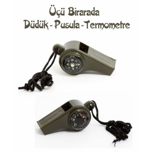 Pusulalı Termometreli Düdük - Askılı Düdük