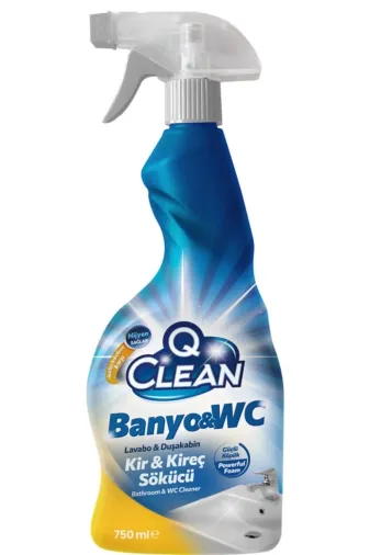 Q-Clean TYC00827825041 Banyo Wc Klozet Temizleyici 750 Ml Güçlü Köpük Lavabo&duşakabin