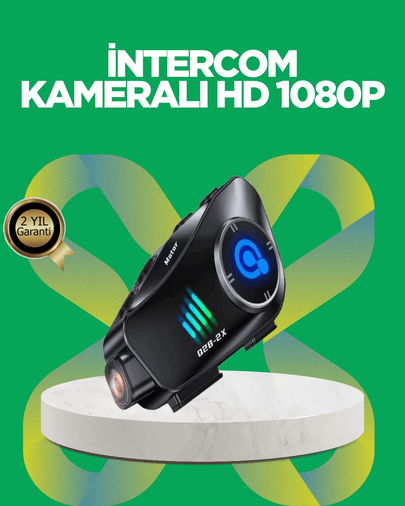 Q28 Bluetooth Kask Kulaklık 1080P Kamera – Su Geçirmez Motosiklet Interkom