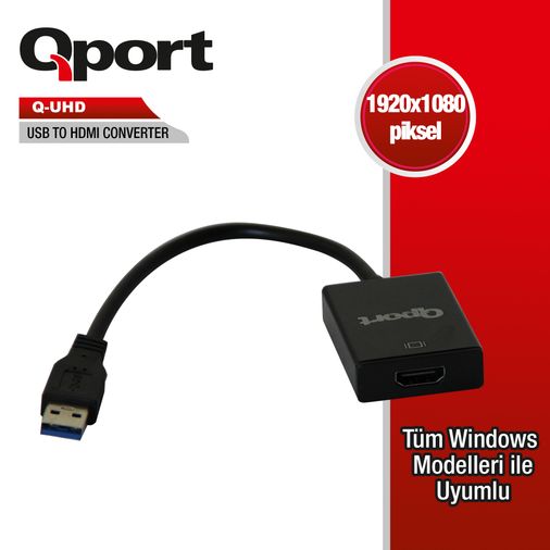 Qport Q-UHD USB 3.0 - HDMI Çevirici
