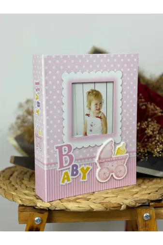 Rabsev RS-PP46200-2 10X15Cm 200 Fotoğraf Kapasiteli Lüks Pencereli Bebek Fotoğraf Albümü Pp46200-2-P