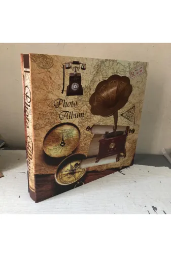 Rabsev RS21-K Rs20 Fotoğraf Albümü 10X15Cm 600 Lük Gramafon Desenli Kutusuz Yatay Dikey Modeli