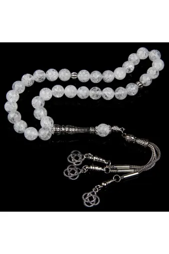 Radi Kuvars T-0336 Necef Doğal Taş Tesbih 8 Mm Küre Kesim