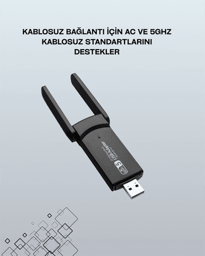 Realtek Chipsetli 5G Destekli Yüksek Hızlı Ağ Adaptörü