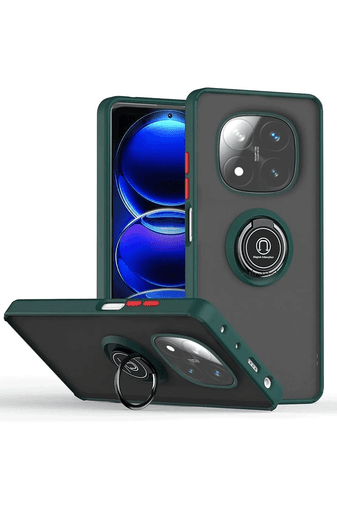 Redmi Note 14 Pro 4G Kılıf Montreal Yüzüklü Silikon Kapak - Yeşil