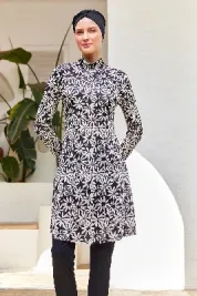 Reglan Kol Likralı Tam Kapalı Tesettür Mayo 3130 Koyu Lacivert03