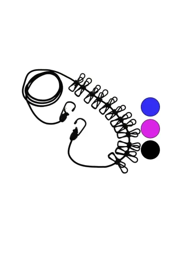 Renkli Lastik 12PCS Metal Mandallı Çamaşır İpi