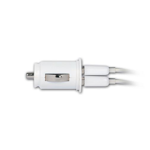 Retro 5V 2.1A Çift USB Araç Şarj Adaptör Beyaz