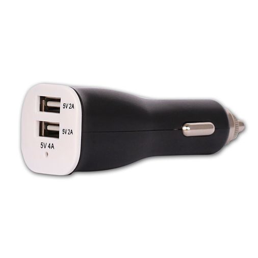 Retro 5V 4A Çift USB Araç Şarj Adaptör Siyah