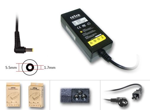 Retro Acer Aspire One/Packard Bell DOT 40W Notebook Adaptör (RNA-AC05)