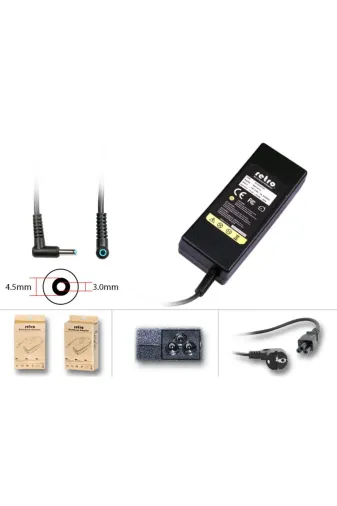 Retro NA-KR60811.90W Hp Envy 19.5V 4.62A / 4.5*3.0Mm Notebook Adaptör 90W Mavi Uc Rna-Hc13 ** Modern Tasarım 431550