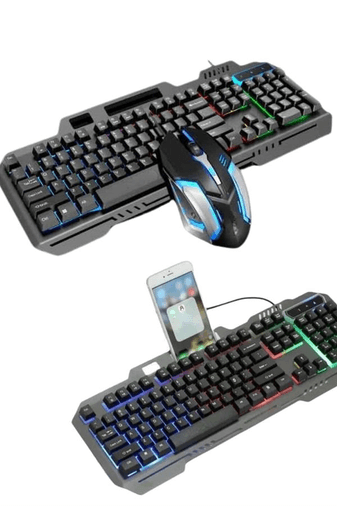 Rgb Işıklı Klavye Q Klavye Mouse Hediyeli