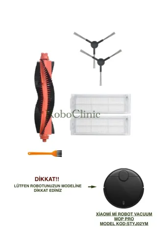 Roboclinic mop02ym Xiaomi Mi Robot Vacuum Mop Pro (Model Kod:stytjo2Ym) Robot Süpürge Uyumlu Yenileme Seti-6 Parça