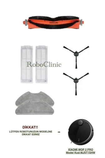 Roboclinic mop2pro02 Xiaomi Mop 2 Pro Siyah Model Kodu:(Mjst1Shw) Uyumlu Yenileme Seti
