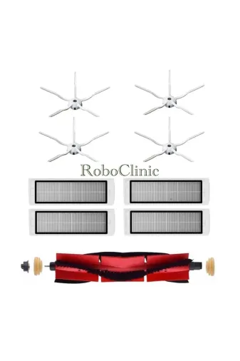 Roboclinic Roborocks5max9beyaz Roborock S5 Max (Beyaz) Robot Süpürge Uyumlu Ana Fırça,yan Fırça,hepa Filitre Yenileme Seti.