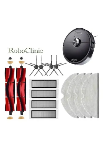 Roboclinic roborocks6maxv14siy Roborock S6 Maxv Vacuum Cleaner Uyumlu Ana Fırça, Yan Fırça, Hepa Filtre, Mop Yenileme Seti
