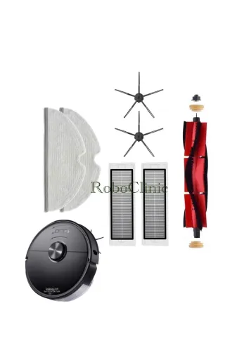 Roboclinic Roborocks6maxvsiy Roborock S6 Maxv Vacuum Cleaner Uyumlu Ana Fırça, Yan Fırça, Hepa Filtre, Mop Yenileme Seti
