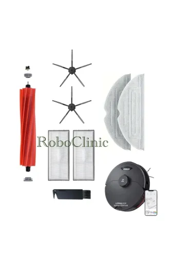 Roboclinic roborocks70072 Roborock S7 Maxv-S7 Maxv Ultra Robot Süpürge Uyumlu Yedek Fırça, Filtre, Mop Paspas -7 Parça