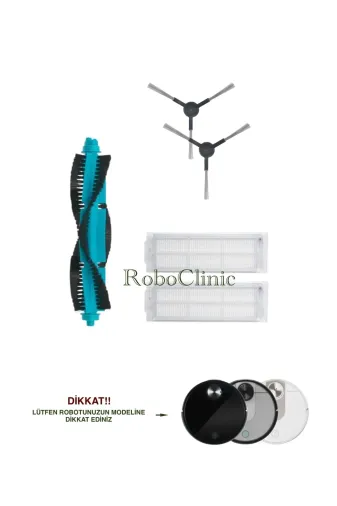 Roboclinic viomise1 Xiaomi Mop Pro / Viomi Se-V2-V3-V2Pro-V3Pro Uyumlu Yedek Fırça,hepa Filtre Set-5 Parça