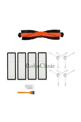 Roboclinic x10plus Xiaomi Robot Vacuum X10 Plus X20 Plus Uyumlu Yedek Fırça,hepa Filtre Seti-11 Parça