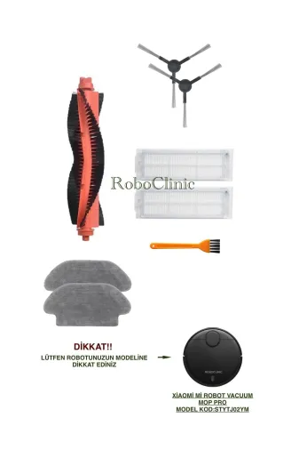 Roboclinic xiaomimop0083 Xiaomi Mi Robot Vacuum Mop Pro (Stytj02Ym) Robot Süpürge Uyumlu Yenileme Seti.