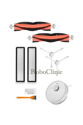 Roboclinic xiaomiTrouver4 Xiaomi Trouver Finder Lds Uyumlu Ana Fırça Yan Fırça Hepa Filtre Mop Seti-8 Parça