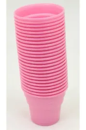 Roll-Up Pembe Plastik Bardak 25'li