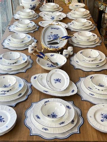 ROSSEV yem50151650 Yemek Takımı Blue Garden 67 Parça 12 Kişilik