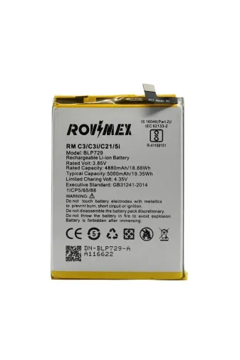 Rovimex rv415 Realme C21 (Rmx3201) Batarya Pil