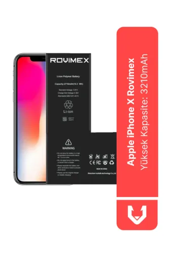 Rovimex tch-rvmx-bt-48 Uyumlu Iphone X Yüksek Kapasite Batarya Pil