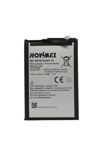 Rovimex tch-rvmx-bt-544 Infinix Hot 10 Batarya Pil