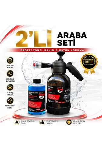 ROX KİMYA 23636 2”Li Araç Araba Yıkama Köpük Atan Pompa + Cilalı Oto Şampuan 500Ml