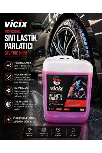 ROX KİMYA LASTİK99 Sıvı Lastik Ve Plastik Parlatıcı 4Lt 1 Adet