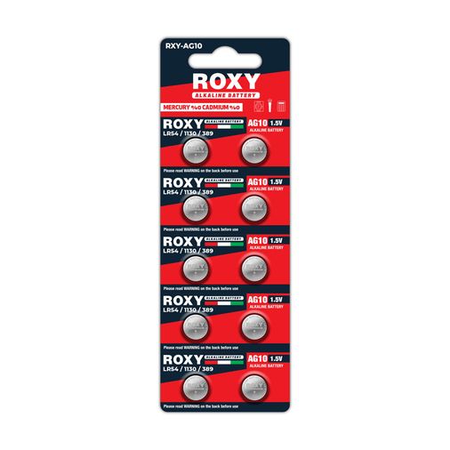 Roxy Ag10 Lr1130/54/389 Alkalin 10 Lu Düğme Pil