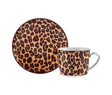 Royal Standart 57855210121934880184975 Tiger 2 Kişilik Kahve Fincan Takımı 80 Ml Açık Ahşap