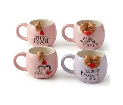 Royal Standart 57855210131560680184975 3D Sarkan Capybara Figürlü Porselen Kupa - 420 Ml Büyük Boy Kaliteli Porselen Bardak - 4 Farklı Modelden Biri Sürpriz/asorti - Sevimli Hayvanlı Hediyelik Mug Açık Ahşap