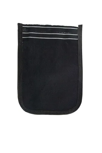 Royaleks 3402005645120 Osmanlı Kalın Siyah Banyo Hamam Kesesi 25X17 Cm